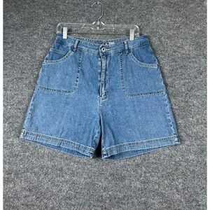Paul Harris Shorts Denim Women Size 12 Blue Wash High Waisted Relaxed Fit 90s